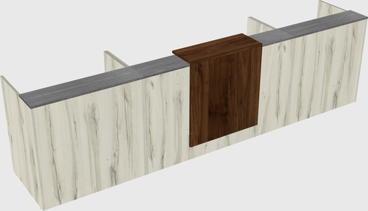 Modern long reception desk