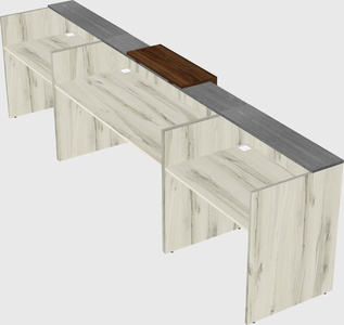Modern long reception desk