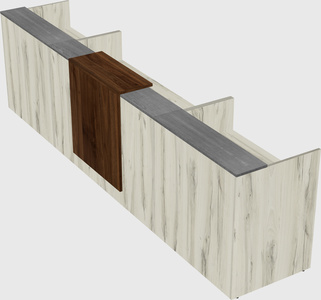 Modern long reception desk