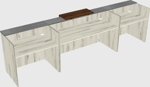 Modern long reception desk