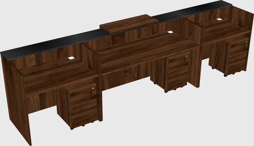 Modern long reception desk