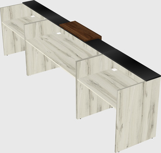 Modern long reception desk