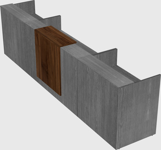 Modern long reception desk