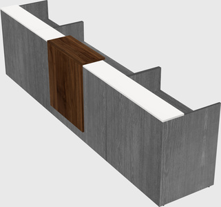 Modern long reception desk
