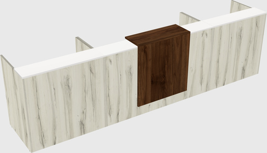 Modern long reception desk