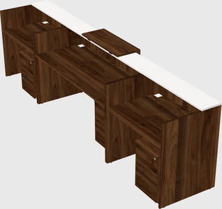 Modern long reception desk