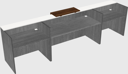 Modern long reception desk