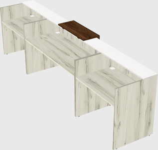 Modern long reception desk