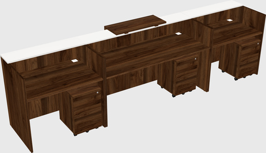 Modern long reception desk