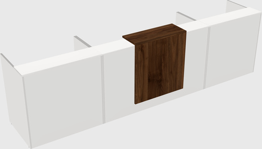 Modern long reception desk
