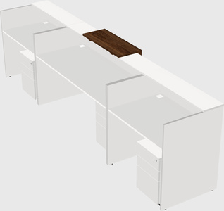 Modern long reception desk