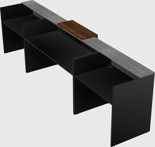 Modern long reception desk