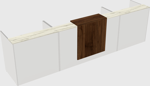 Modern long reception desk