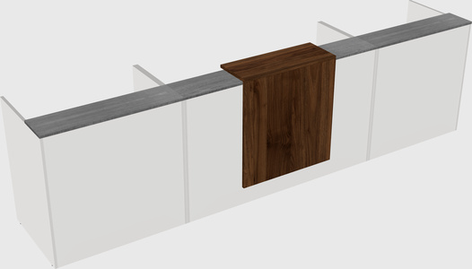 Modern long reception desk