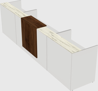 Modern long reception desk