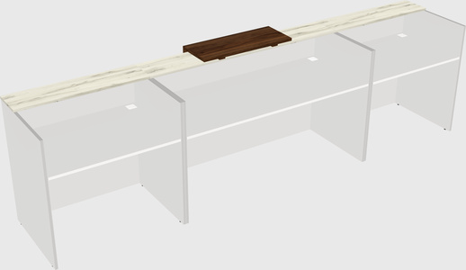 Modern long reception desk