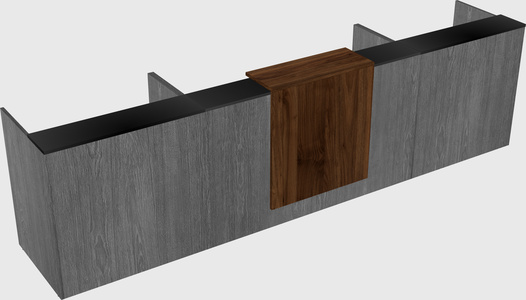 Modern long reception desk