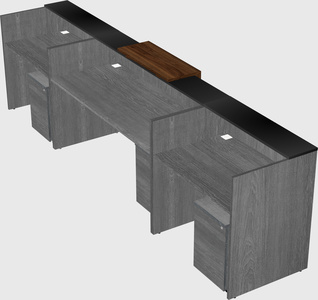 Modern long reception desk