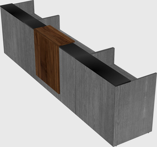Modern long reception desk