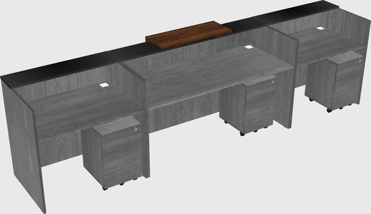 Modern long reception desk