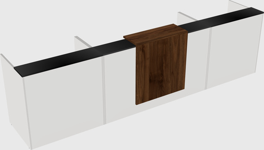Modern long reception desk