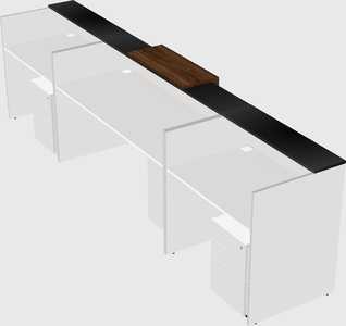 Modern long reception desk