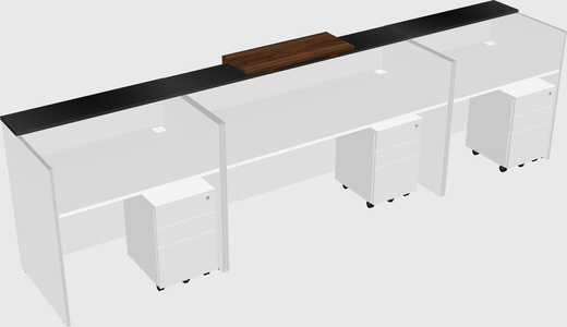Modern long reception desk