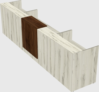 Modern long reception desk