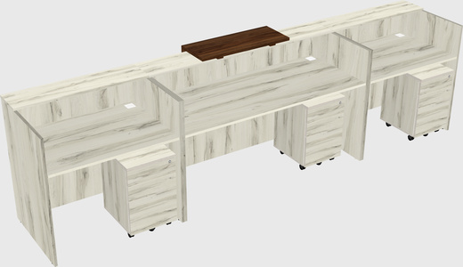 Modern long reception desk