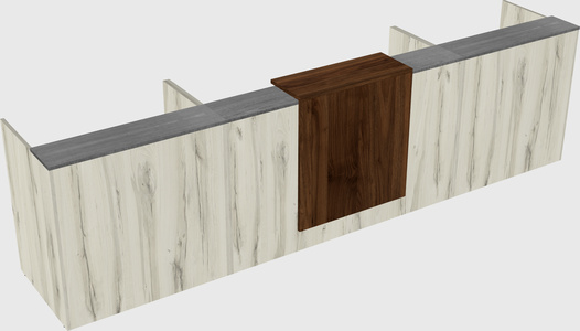 Modern long reception desk