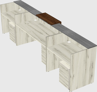 Modern long reception desk