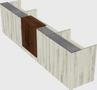 Modern long reception desk
