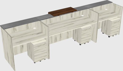 Modern long reception desk