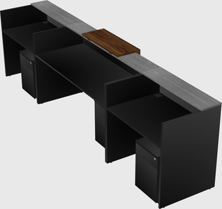 Modern long reception desk