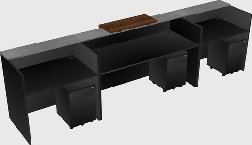 Modern long reception desk