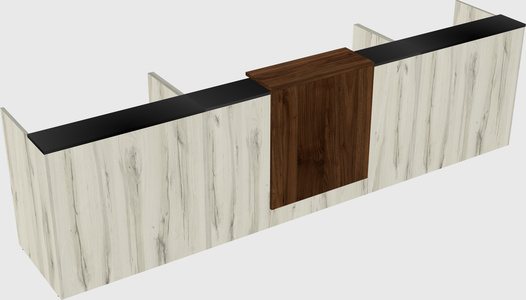 Modern long reception desk
