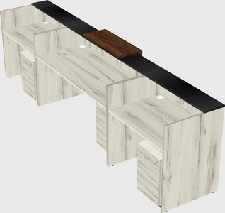 Modern long reception desk