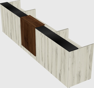 Modern long reception desk
