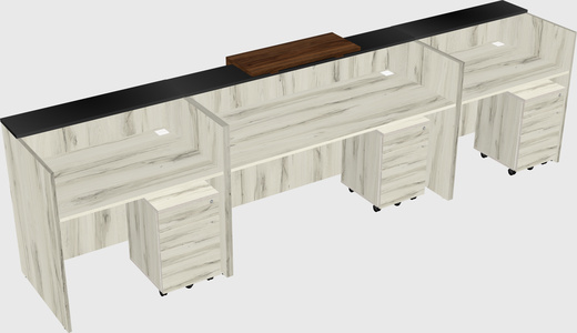 Modern long reception desk