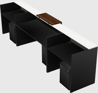 Modern long reception desk