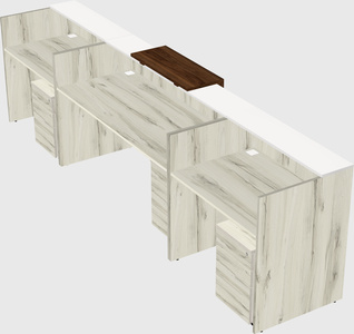 Modern long reception desk