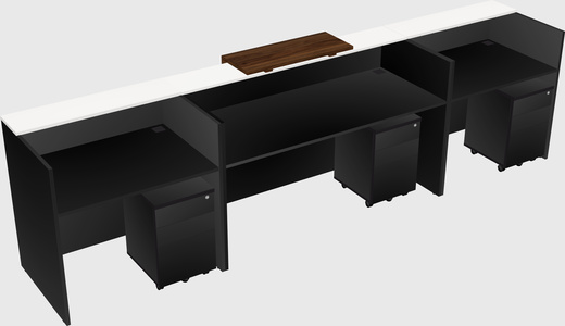 Modern long reception desk