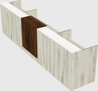 Modern long reception desk
