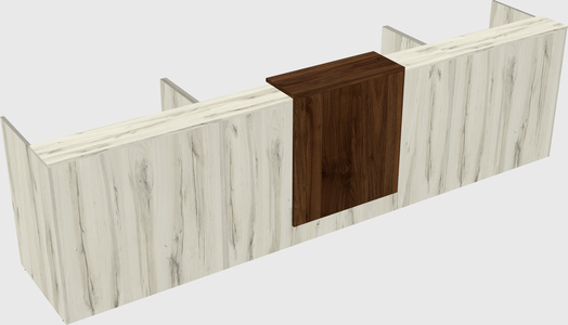 Modern long reception desk