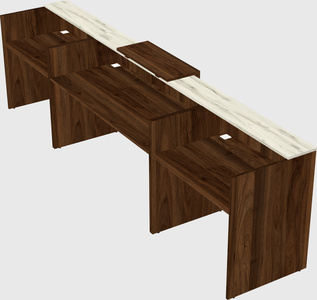 Modern long reception desk
