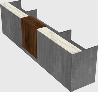 Modern long reception desk