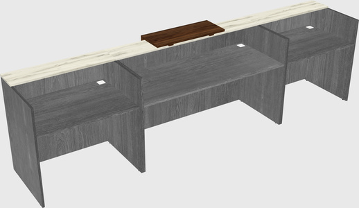 Modern long reception desk