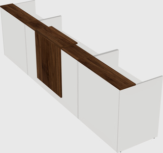 Modern long reception desk