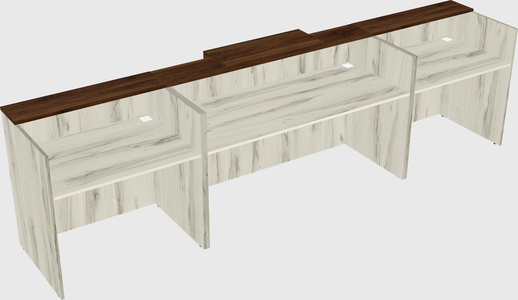 Modern long reception desk