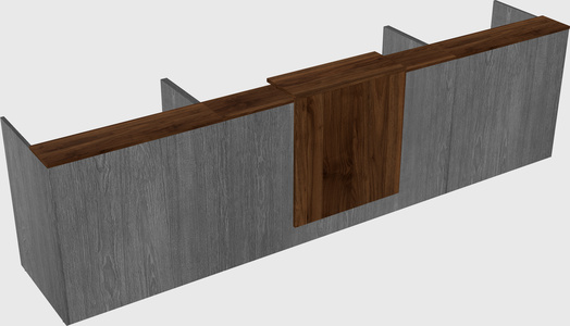 Modern long reception desk